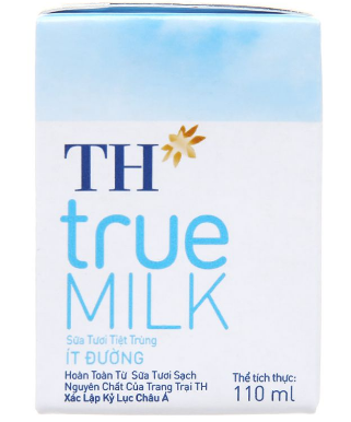  Sữa Tươi Tiệt Trùng Ít Đường TH true MILK 110 ml 