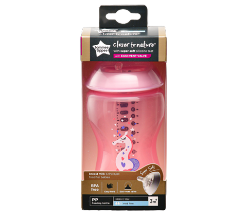  Bình sữa tự nhiên Tommee Tippee 340ml Hồng - 422698 