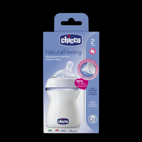  Bình sữa núm nghiêng Chicco Pisa Natural Feeling 2M+ 
