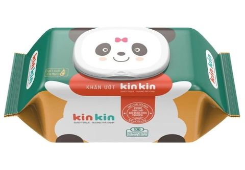  Khăn ướt Kin Kin hương trà xanh (100 miếng) 