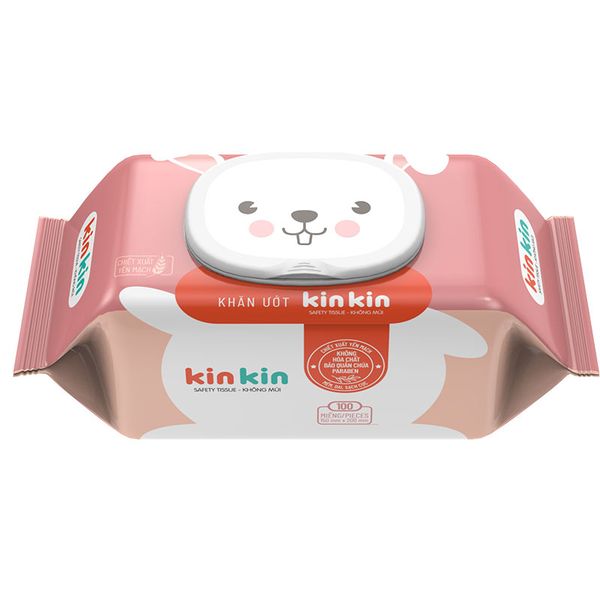 Khăn ướt Kin Kin không mùi (100 miếng) 