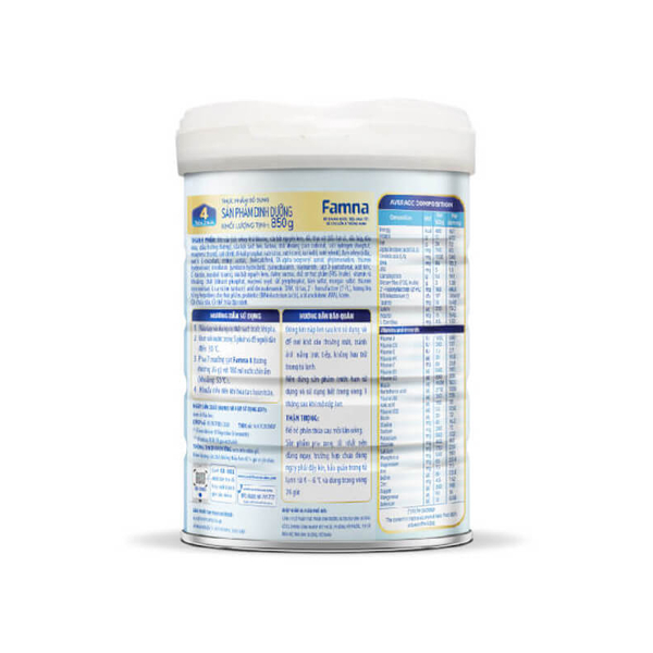  Sữa bột Nutifood Famna số 4 850g (trên 2 tuổi) 