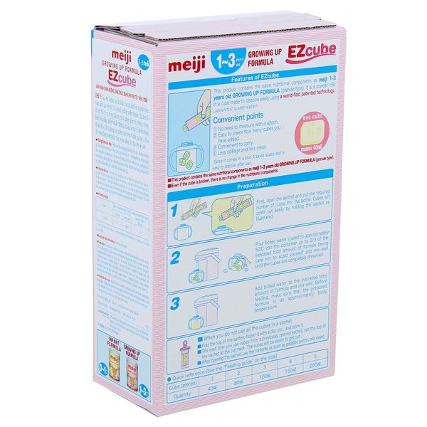  Sữa bột Meiji Growing up Formula Ezcube 448g (12-36 tháng) dạng thanh (hộp 16 thanh x 28g) 