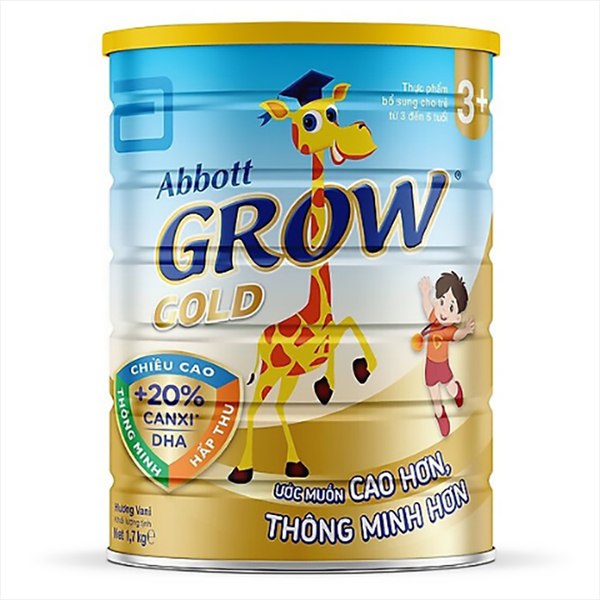  Sữa bột Abbott Grow Gold 3+ hương vani 1.7Kg 