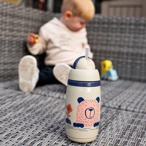  Bình uống nước giữ nhiệt ống hút kháng khuẩn chống tràn Tommee Tippee  266ml, từ 12 tháng 