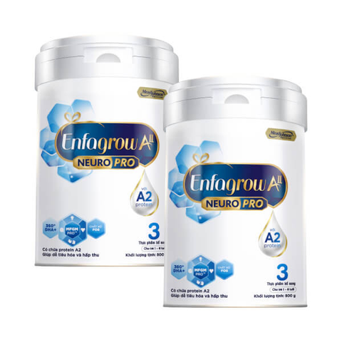  Sữa bột Enfagrow A2 Neuropro 3 800g (1-6 tuổi) 