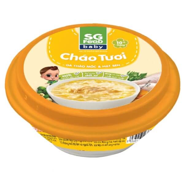 Cháo tươi SG Food Baby gà thảo mộc hạt sen 240g 