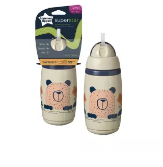  Bình uống nước giữ nhiệt ống hút kháng khuẩn chống tràn Tommee Tippee  266ml, từ 12 tháng 