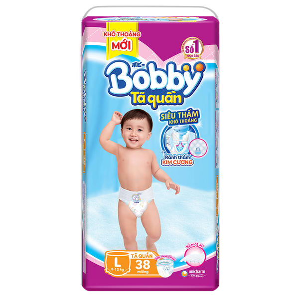  Tã quần Bobby size L 36 miếng (9 - 13kg) 
