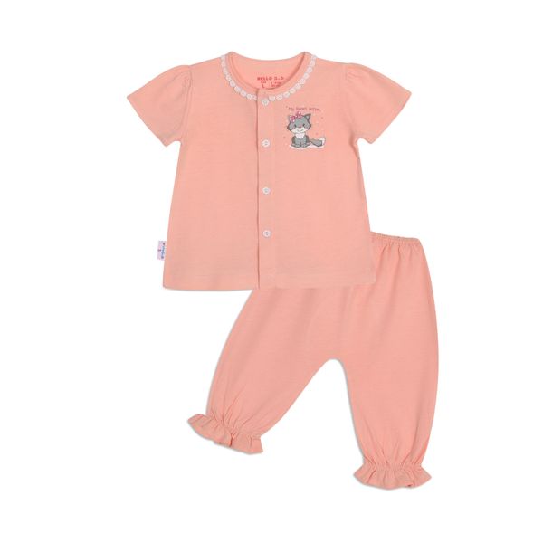  BỘ SƠ SINH CÀI GIỮA VIỀN REN BÉ GÁI TAY NGẮN 1316 