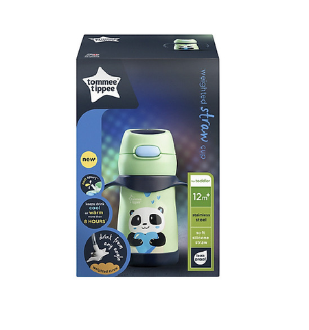  Bình nước Inox giữ nhiệt có ống hút và tay cầm Tommee Tippee 280ml (12 tháng) 