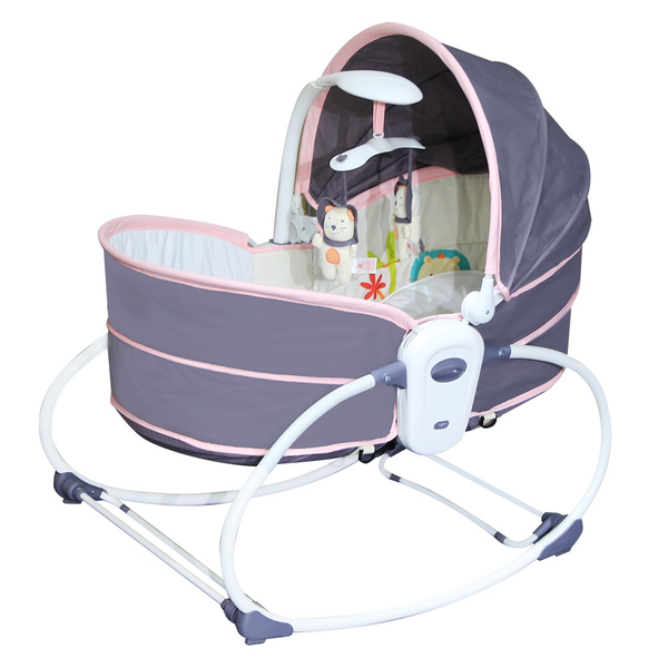  Nôi rung bập bênh kiêm nôi xách tay và giường ngủ 5 trong 1 Mastela ( màu hồng ) 