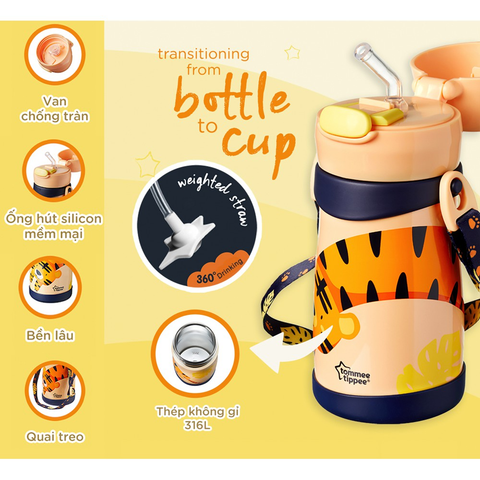  Bình nước Inox giữ nhiệt Tommee Tippee 350ml - 448018 