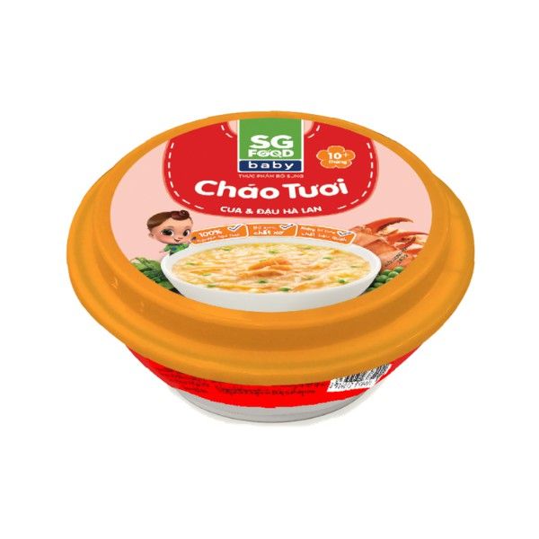 Cháo tươi Baby cua gấc đậu Hà Lan 240g SGF 