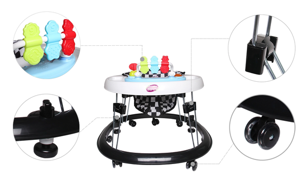  Xe tập đi có đồ chơi Mastela màu đen ( từ 6 đến 18 tháng tuổi ) 