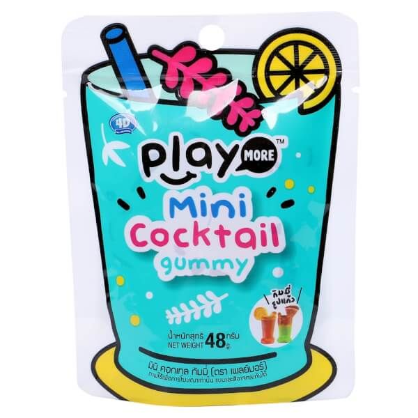  Kẹo dẻo hình ly mini cocktail Playmore 48g 