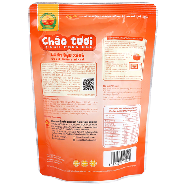  Cháo tươi lươn đậu xanh Cây Thị 260g 