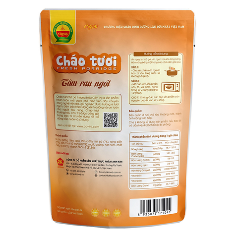  Cháo tươi tôm rau ngót Cây Thị 260g 