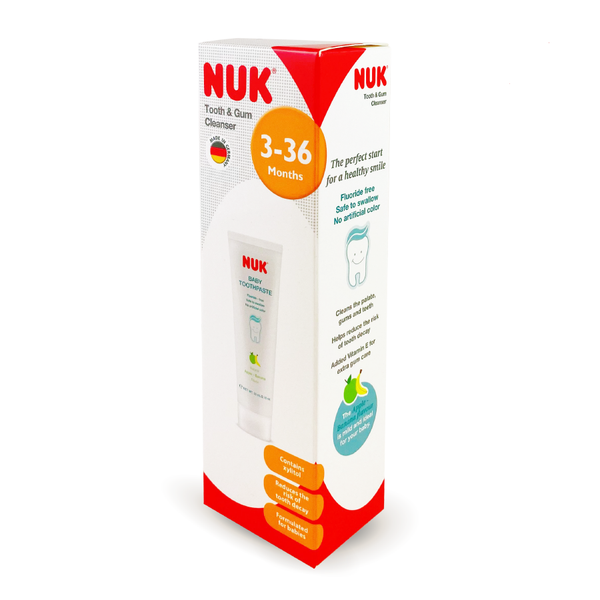  Kem đánh răng trẻ em không flouride NUK 3-36 tháng (50ml) 