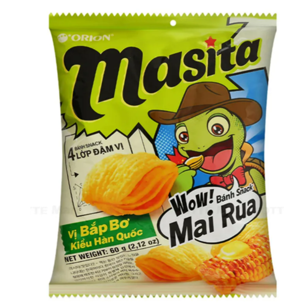  Bánh snack Masita 60g Vị bắp bơ kiểu Hàn Quốc 
