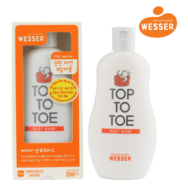  Sữa tắm gội Wesser Nano Top To Toe 200ml 