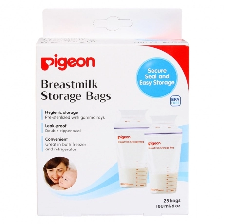  Túi trữ sữa Pigeon 180ml (25 túi/hộp) 