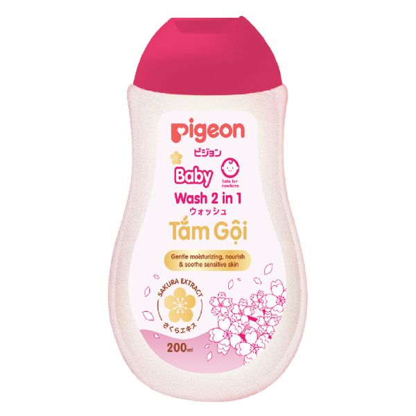  Tắm gội Pigeon Sakura 200ml (2 in 1) 