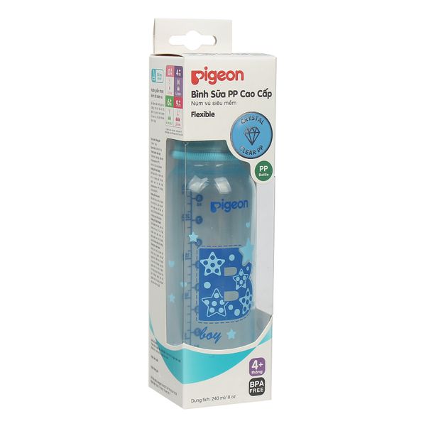  Bình sữa Pigeon PP cao cấp bé Trai 240ml 