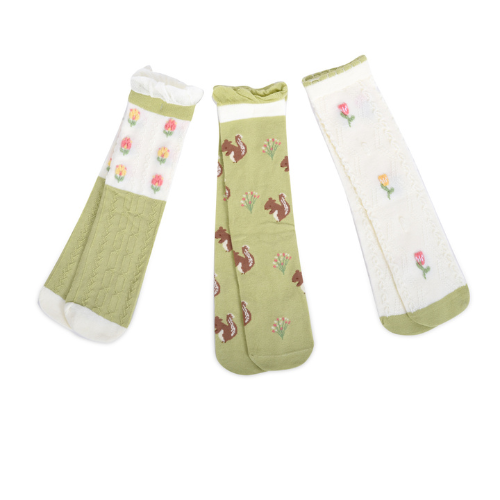  Vớ (tất) lưới cổ cao cao cấp thêu nổi 3D 2004 (Freesize) - VO2004.FS 