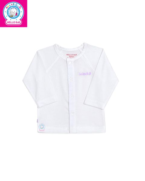  Áo raplan trắng tay dài Bamboo AL0062 