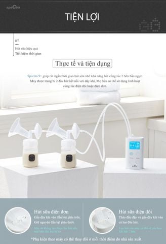  Máy hút sữa điện đôi Spectra 9+ 