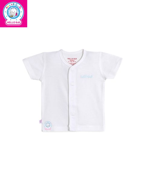  Áo cổ tim trắng tay ngắn Bamboo ASS0061 