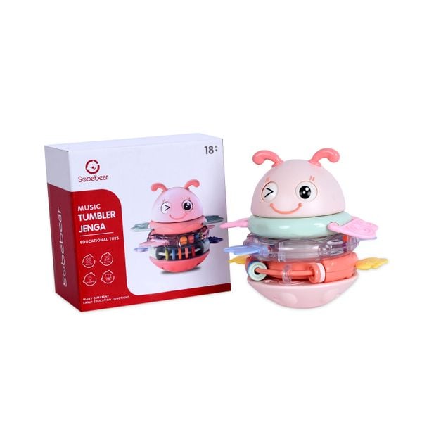  Đồ chơi lật đật phát nhạc kèm xúc xắc gặm nướu bằng nhựa cao cấp cho bé Sobebear 