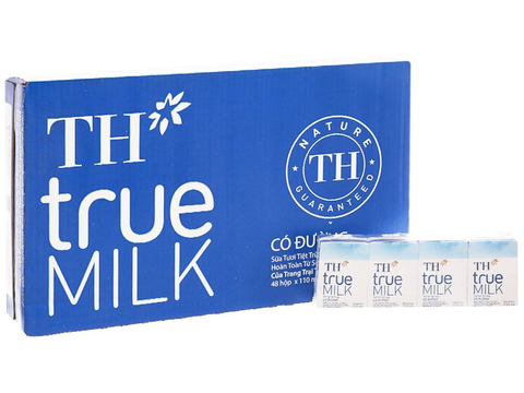  Sữa Tươi Tiệt Trùng Ít Đường TH true MILK 110 ml 
