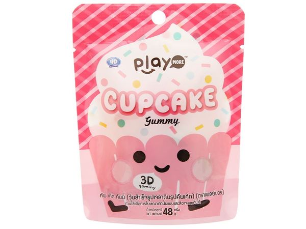  Kẹo dẻo hình bánh cupcake Playmore 48g 