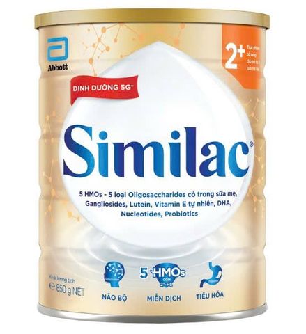  Sữa bột Similac 2+ 850g (từ 2 tuổi) 
