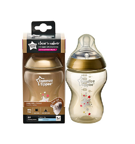  Bình sữa tự nhiên Tommee Tippee Gold 260ml (3-6 tháng) 