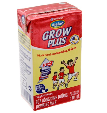  Sữa uống dinh dưỡng Dielac Grow Plus 110ml (Sữa non) 