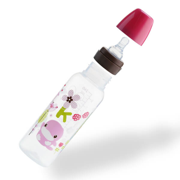  Bình sữa Kuku cổ nhỏ màu hồng 240ml KU5928A 
