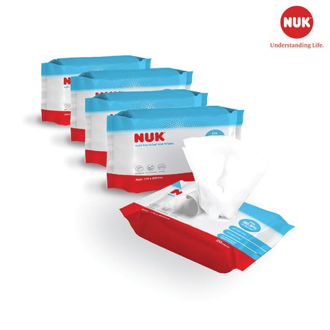  Khăn ướt diệt khuẩn Nuk không chứa cồn (80 tờ) 