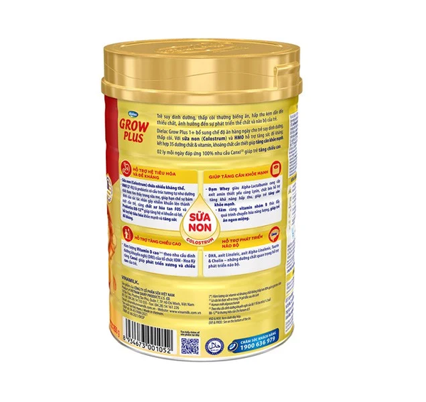  Sữa bột Dielac Grow Plus 1+ 850g (Sữa Non) 