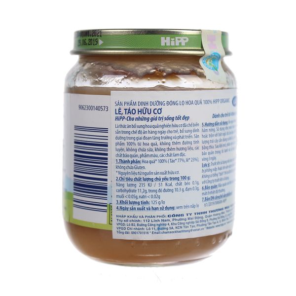  4320 - Dinh dưỡng đóng lọ Lê Táo (125g) 