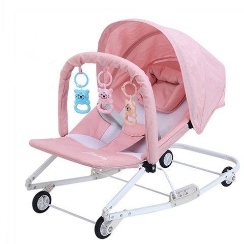  Ghế rung bập bênh có bánh xe XT-CBAA03  Cradle - Hồng 