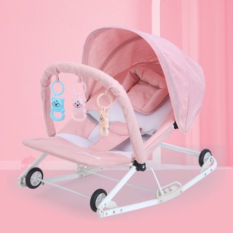  Ghế rung bập bênh có bánh xe XT-CBAA03  Cradle - Hồng 