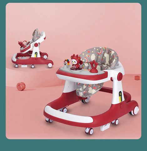  Xe tập đi 3 trong 1 BW-BH511  Baby walker Trắng - Đỏ đô 