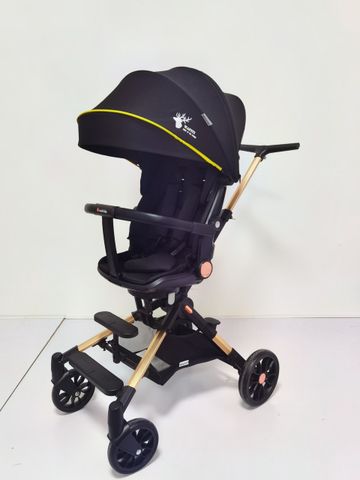  Xe đẩy gấp gọn 2 trong 1 cao cấp xoay 2 chiều BWD88  Baby stroller Đen 