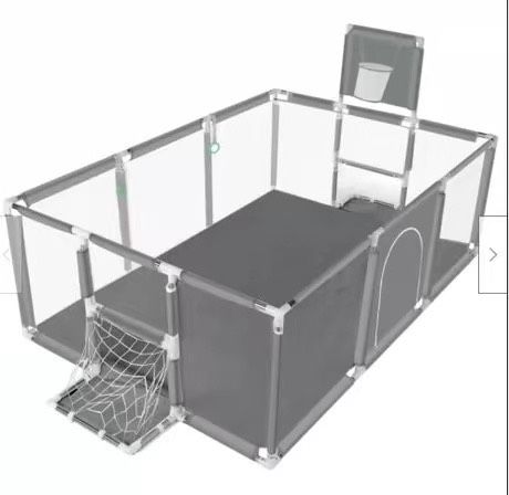  Quây cũi vải hình chữ nhật kiểu nhà bóng cho bé BW-B2099  Baby playpen - Xám (không kèm bóng) 