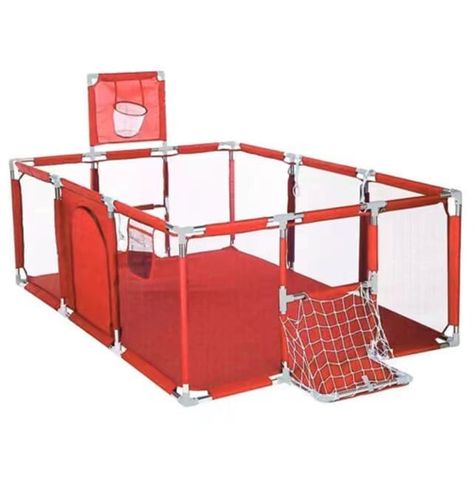  Quây cũi vải hình chữ nhật kiểu nhà bóng cho bé BW-B2099  Baby playpen - Đỏ (không kèm bóng) 