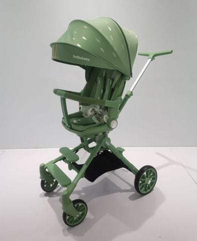  Xe đẩy gấp gọn 2 trong 1 cao cấp xoay 2 chiều BWD88  Baby stroller Xanh rêu 