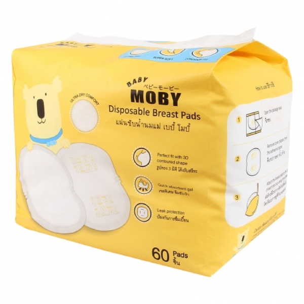  Miếng lót thấm sữa Baby Moby (60 miếng) 